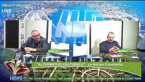 LIVE - TV NEWS BUZAU -"ALTERNATIVE CULTURALE", cu Adrian Constantin. "Tara inculturii si a nimanu…