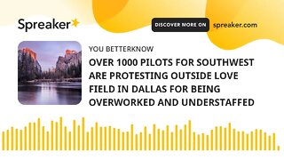 OVER 1000 PILOTS FOR SOUTHWEST ARE PROTESTING OUTSIDE LOVE FIELD IN DALLAS FOR BEING OVERWORKED AND