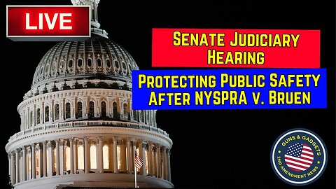 LIVE - Senate Judiciary Committee Hearing On Protecting Public Safety After NYSRPA v. Bruen