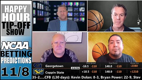 College Basketball Picks, Predictions and Odds | Happy Hour Tip-Off Show for November 8