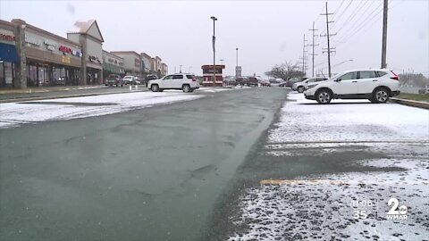 Snow covers Westminster in Carroll County