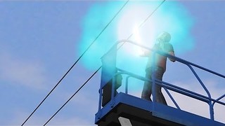 A Worker Performing Service Checks On A Scissor Lift Electrocuted