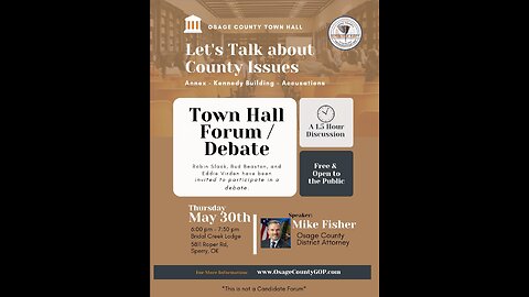 05.30.24 - Osage County GOP-Town Hall Forum/Debate