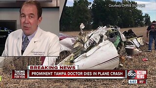 Well-known Tampa plastic surgeon dies after plane crash in Indiana