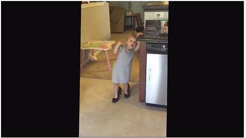 Little Girl Dances To Taylor Swift Song In Mommy's High Heels