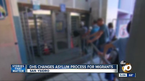 DHS institutes changes on asylum seekers