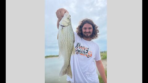 The Biggest Hybrid Striper Caught on Our Lake!!