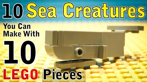 10 Sea Creatures You Can Make With 10 Lego Pieces (Easy to build Lego ocean animals by Gold Puffin)