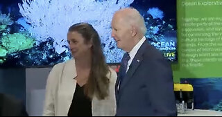 Biden wanders away after seeing an ice cream cone and the feed is promptly cut