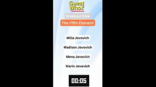 Guest This Actress #160 Like A Quick Quiz? | The Fifth Element