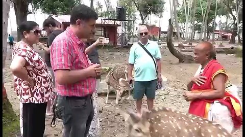 Anuradha ji a guide at ross Island Deer 🦌