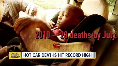 Lawmakers debate bill to prevent hot car deaths; number of children dying reached record in July