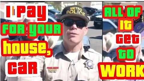 Cop goes absolutely BS over guy filming