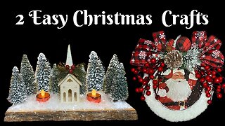 Christmas in July | 2 Easy Christmas Crafts | Easy Christmas Wreath | DIY Christmas Diorama