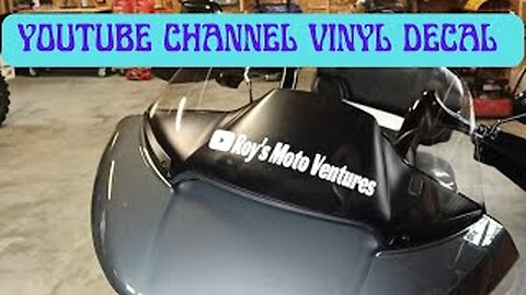 YouTube Channel Vinyl Decal for my Road Glide