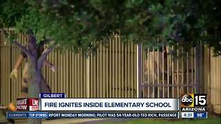 Fire ignites inside Gilbert elementary school