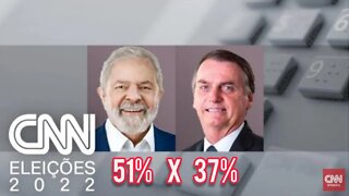 Lula tem 51% dos votos válidos; Bolsonaro, 37% Pesquisa Ipec para presidente: | @SHORTS CNN