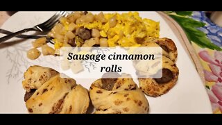 Tom's Sunday breakfast sausage cinnamon rolls