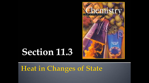 General Chemistry Section 11.3