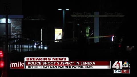 Lenexa police shoot man allegedly ramming cars