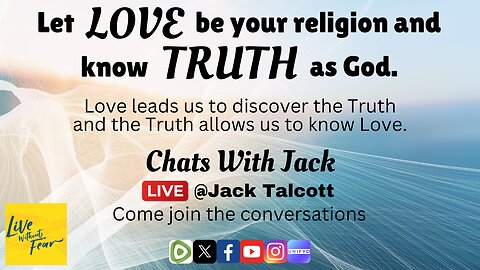 Love is my Religion, Truth is my God; Chats with Jack and Open(ish) Panel Opportunity