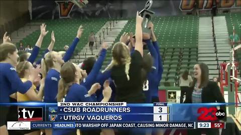 CSUB volleyball wins WAC Tournament over UTRGV earning 2nd ever NCAA bid