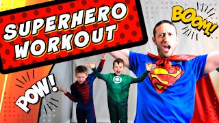 KIDS SUPERHERO WORKOUT! | 15 Minutes of Fitness and Exercise FUN!