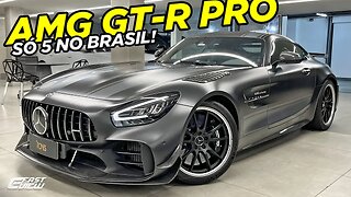 NOVO MERCEDES AMG GT-R PRO EXCLUSIVO NO BRASIL! MOTOR V8 DE 585 CV E 71,3 KGFM NA COR FROZEN GREY