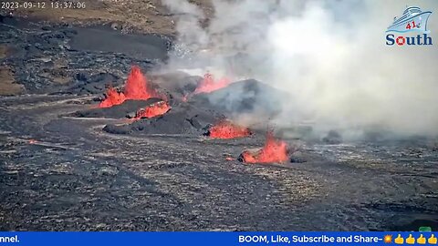 Live In Real Time Kīlauea Volcano, Hawaii (Halemaʻumaʻu crater). 13/09/2023.