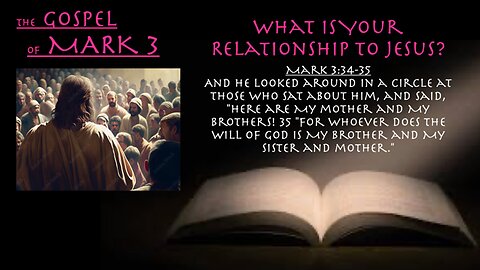 Mark 3:1-35 - What is your relationship to Jesus? | Grace Bible Fellowship Monmouth County | Sermons