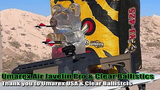 AE22 - Check out the Umarex Air Javelin Pro w/ Blood Bug Broadheads VS Clear Ballistics Gummy Bear!