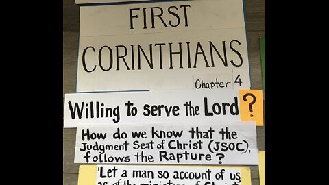 1 Corinthians Chapter 4 - Marianne Manley