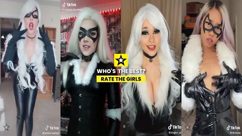 Rate the Girls: Best Spiderman Black Cat TikTok Cosplay Challenge #4 (Marvel) 🕷😼