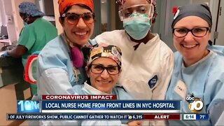 Local nurse home from front lines in NYC hospital