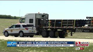 Weekend murder suspect killed in motorcycle crash