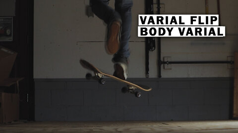 Slow Motion Video - Skateboarding 2023 - Varial Flip late Body varial