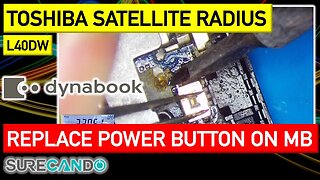 Toshiba Satellite Radius 14 L40DW Power button sometimes work. Replace power button on motherboard.