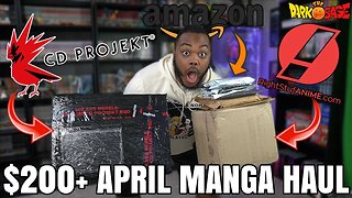 THIS MANGA HAUL WAS THICC FOM RIGHTSTUFANIME, AMAZON, & CD PROJEKT RED | $200+ April 2022 Manga Haul