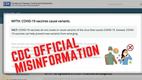 CDC Official misinformation on Covid-19 Variants