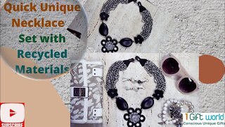 Make Quickly a Necklace Set with Recycled Materials| Find Fashion Inspiration