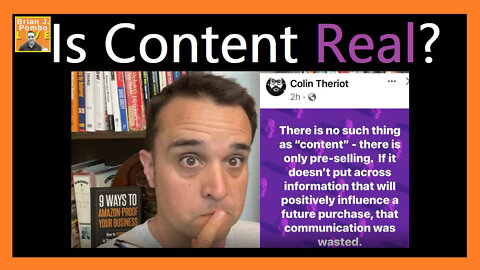 Is Content Real? 👔 (Colin Theriot Quote)