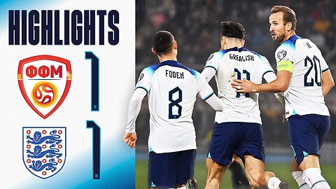 North Macedonia 1-1 England | Three Lions End UEFA EURO 2024 Qualification Unbeaten | Highlights