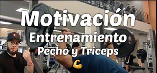 Empezando la semana con motivación y entrenamiento a tope pecho y triceps 💪. Vlog