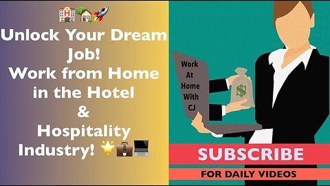 🏨🏡🚀 Unlock Your Dream Job! Work from Home in the Hotel & Hospitality Industry! 🌟💼💻