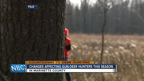 Gun deer season changes in Marinette Co.
