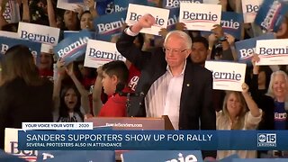 Sanders supporters show up for rally