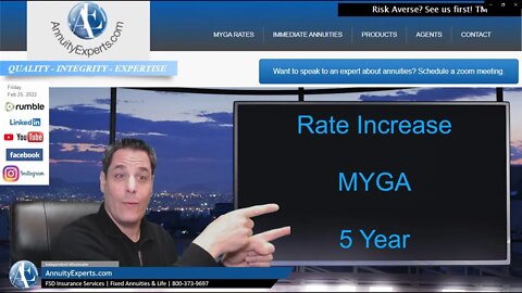 5 Year Fixed Rate Annuity (MYGA) Special Feb 28, 2022