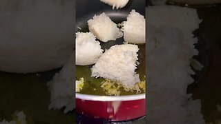 Frying cold rice crinkle ASMR