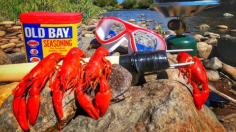 Underwater CRAWDAD Fishing & Riverside CRAWFISH Boil!