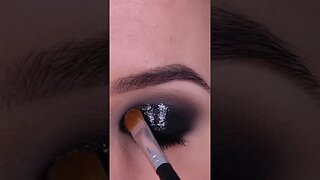 Glossy Black Smokey Eyes Tutorial #shorts